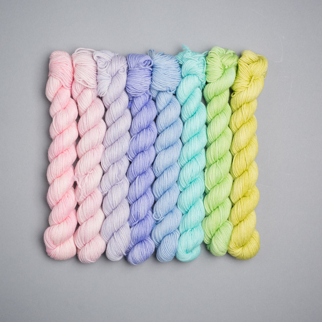 PASTEL Untamed Mini Skein Solid Set - Sock - 8 x 20g