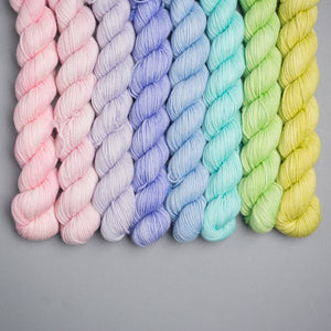 PASTEL Untamed Mini Skein Solid Set - Sock - 8 x 20g