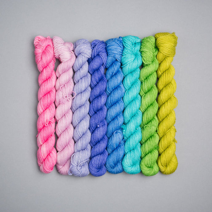 MID Untamed Mini Skein Solid Set - Sock - 8 x 20g